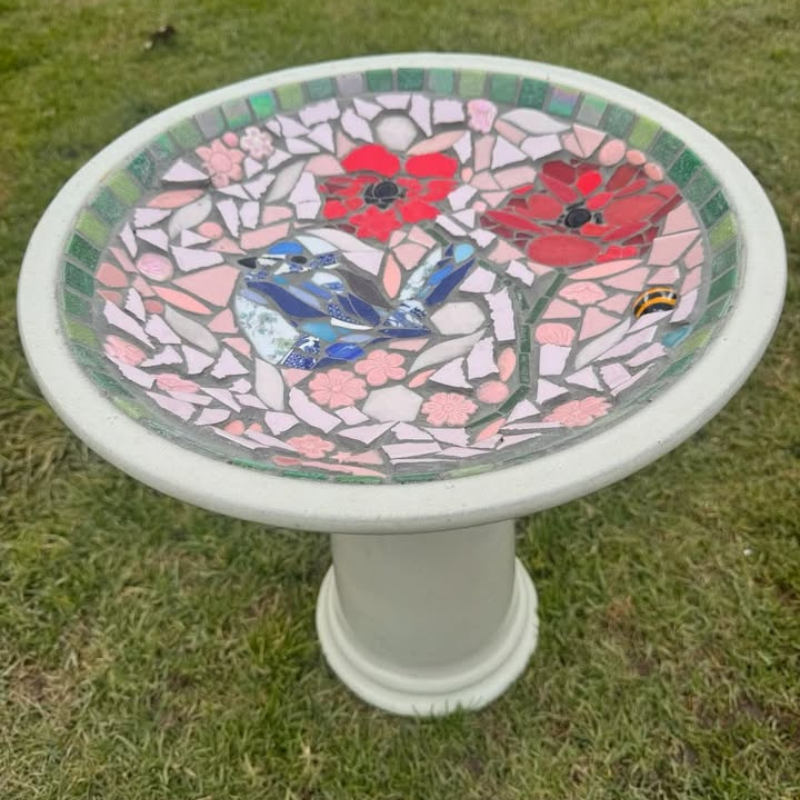 birdbath mosaic 4